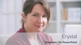  Presentation with hearing aid - Colorful slide deck enhanced with deaf-woman-wearing-hearing-aid backdrop and a light gray colored foreground