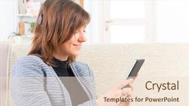  Presentation with cochlear implant - Theme featuring deaf woman with cochlear implant background and a lemonade colored foreground