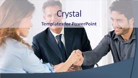  Presentation with recruitment - Slide deck consisting of deal after a job background and a sky blue colored foreground