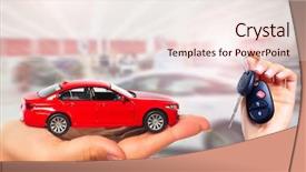  Presentation with car dealer - Slides having dealer hand with a car background and a lemonade colored foreground