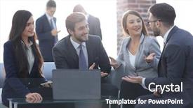  Presentation with business environment using laptops globe - Presentation featuring legal liability - beautiful business people are using background and a dark gray colored foreground