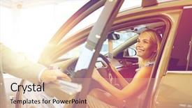  Presentation with car business - Slide deck featuring dealers - auto business car sale consumerism background and a lemonade colored foreground