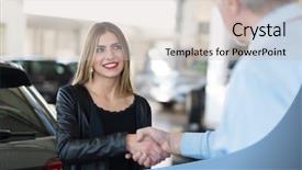  Presentation with car dealer - Presentation theme consisting of dealers - car dealer new car concept background and a  colored foreground