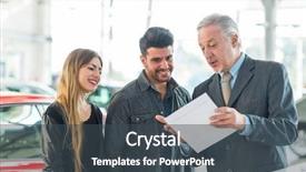  Presentation with car dealer - Slide set having dealers - car dealer new car concept background and a dark gray colored foreground