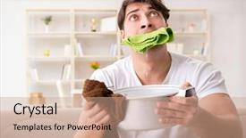  Presentation with neighbor - PPT theme having dealing with neighbor flood leak background and a coral colored foreground