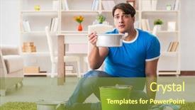  Presentation with neighbor - PPT theme having dealing with neighbor flood leak background and a tawny brown colored foreground