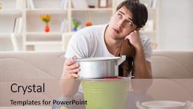  Presentation with neighbor - Beautiful PPT theme featuring dealing with neighbor flood leak backdrop and a mint green colored foreground