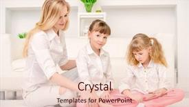  Presentation with family time fishing - Amazing presentation theme having dearness - happy family spending time together backdrop and a  colored foreground