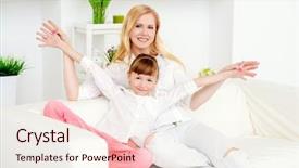  Presentation with family time fishing - Presentation consisting of dearness - happy family spending time together background and a  colored foreground