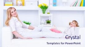  Presentation with family time fishing - Slides having dearness - happy family spending time together background and a sky blue colored foreground