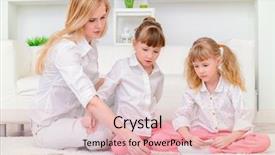  Presentation with family time fishing - Presentation design consisting of dearness - happy family spending time together background and a lemonade colored foreground