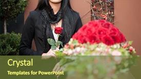  Presentation with funeral - Slide deck featuring dolor - woman mourning on funeral background and a tawny brown colored foreground