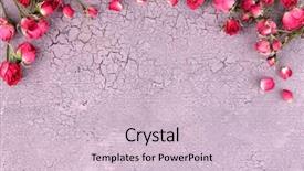  Presentation with pink roses - Beautiful presentation design featuring death anniversary - beautiful pink dried roses backdrop and a lemonade colored foreground