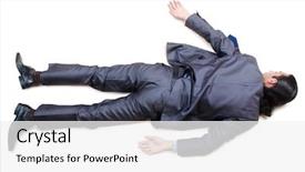  Presentation with floor - PPT layouts featuring death dying - businessman on the floor isolated background and a white colored foreground