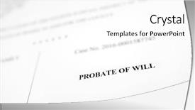  Presentation with dying - Presentation theme with death dying - court document probate of will background and a white colored foreground