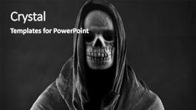  Presentation with dying - PPT theme having death dying - grim reaper in the dark background and a dark gray colored foreground