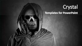  Presentation with grim reaper - Audience pleasing slide set consisting of death dying - grim reaper in the dark backdrop and a dark gray colored foreground