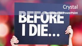  Presentation with death - Amazing presentation design having death dying - i die card with bokeh backdrop and a ocean colored foreground