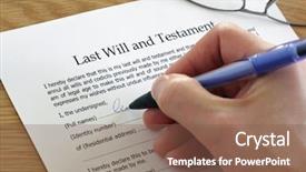  Presentation with dying - Cool new slide deck with system crash network problem technology backdrop and a dark gray colored foreground.