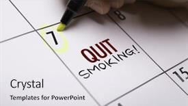  Presentation with quit - Amazing slide deck having death note - quit smoking backdrop and a white colored foreground