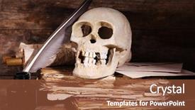  Presentation with skull - Amazing slides having death note - still life with human skull backdrop and a red colored foreground