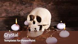 Presentation with skull - Beautiful presentation theme featuring death note - still life with human skull backdrop and a tawny brown colored foreground