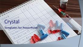  Presentation with capsules pills pill doctor prescription - Cool new slides with death note - syringe with pills and notebook backdrop and a lemonade colored foreground