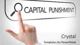  Presentation with death penalty law - Amazing presentation design having death penalty law - capital punishment written in search backdrop and a light gray colored foreground
