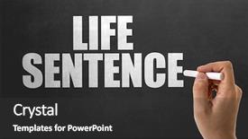  Presentation with death penalty law - Audience pleasing PPT theme consisting of death penalty law - life sentence backdrop and a dark gray colored foreground