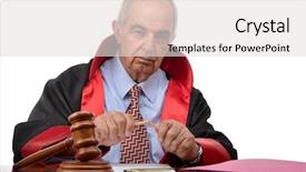 Presentation with death penalty law - PPT layouts enhanced with death penalty law - senior adult judge breaking pencil background and a light gray colored foreground