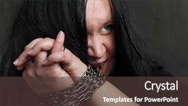  Presentation with death penalty law - Slide set having death penalty law - woman in bonds human rights background and a tawny brown colored foreground