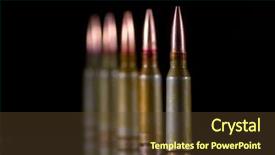  Presentation with black death - Presentation design with death row - ammunition cartridges on black background background and a tawny brown colored foreground