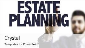  Presentation with estate planning - Presentation theme with death row - business man pointing the text background and a white colored foreground