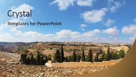  Presentation with ancient israel - Slides enhanced with death row - capital of israel - jerusalem background and a light blue colored foreground