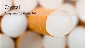  Presentation with cigarette - Presentation design consisting of death row - cigarette background macro background and a lemonade colored foreground