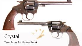  Presentation with police - Theme enhanced with death row - genuine 22 caliber colt police background and a white colored foreground