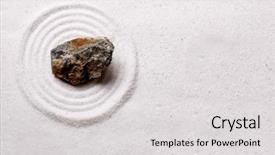  Presentation with design rock - Colorful PPT theme enhanced with death row - simple zen rock garden design backdrop and a light gray colored foreground