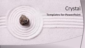  Presentation with design rock - PPT theme with death row - simple zen rock garden design background and a sky blue colored foreground