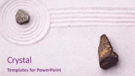  Presentation with zen - Presentation theme with death row - zen rock garden macro detail background and a sky blue colored foreground