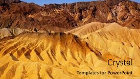  Presentation with death - Cool new PPT theme with death valley national park california backdrop and a gold colored foreground