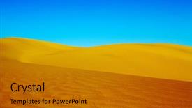  Presentation with sand dunes - Amazing PPT theme having death valley national park california backdrop and a gold colored foreground