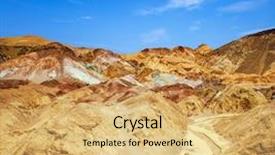  Presentation with mineral - Presentation design with death valley national park background and a yellow colored foreground
