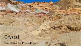  Presentation with mineral - Theme enhanced with death valley national park background and a coral colored foreground