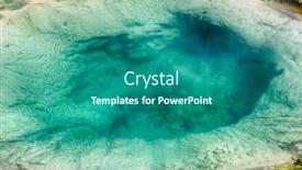  Presentation with yellowstone - Cool new presentation theme with deatiled-photo-of-bluebell-pool backdrop and a ocean colored foreground