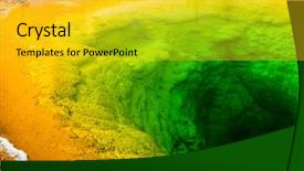  Presentation with photo - Colorful slide deck enhanced with deatiled photo of morning glory backdrop and a yellow colored foreground