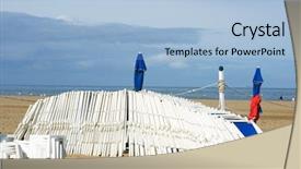  Presentation with france - Beautiful theme featuring deauville beach in normandy france backdrop and a  colored foreground