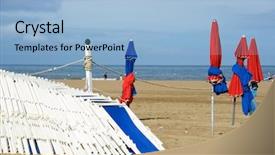  Presentation with rouen haute normandy france - PPT theme consisting of deauville beach in normandy france background and a  colored foreground
