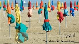  Presentation with rouen haute normandy france - Slide set enhanced with deauville beach in normandy france background and a mint green colored foreground