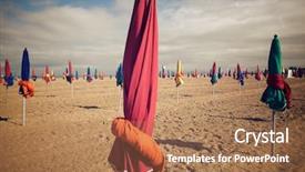  Presentation with rouen haute normandy france - Audience pleasing slide deck consisting of deauville beach in normandy france backdrop and a coral colored foreground