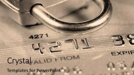  Presentation with credit card - Presentation theme with debit card for security background and a coral colored foreground